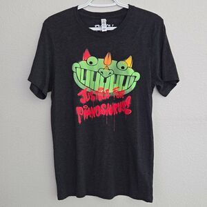 Poppy Playtime Pianosaurus Graphic Tee Black Tagless Crew Neck Size M